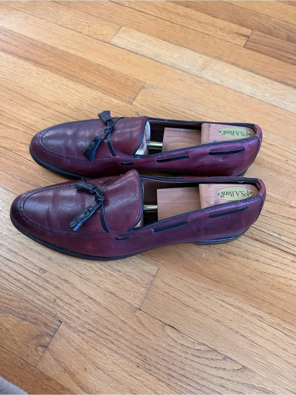 Allen Edmonds Grayson Oxblood Calfskin Loafers